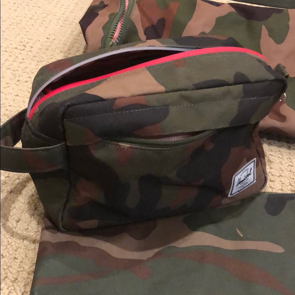 Herschel toiletry bag. Woodland camo